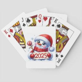 2025 Sneeuwman Pokerkaarten