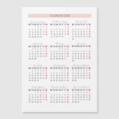 2025 Soft Blush Grid met Weekend Highlights (Voorkant)