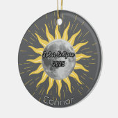 2025 Solar Eclipse Celebration Party Keramisch Ornament (Links)
