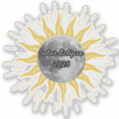 2025 Solar Eclipse Celebration Party Sticker (Voorkant)