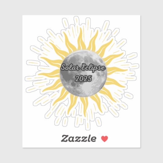2025 Solar Eclipse Celebration Party Sticker (Vel)