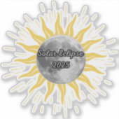 2025 Solar Eclipse Geheugenboek Sticker (Voorkant)