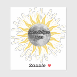 2025 Solar Eclipse Geheugenboek Sticker