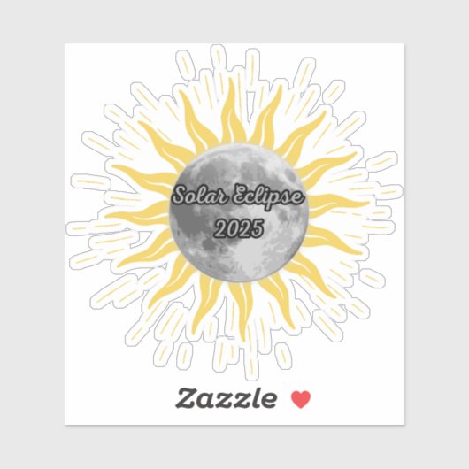 2025 Solar Eclipse Geheugenboek Sticker (Vel)