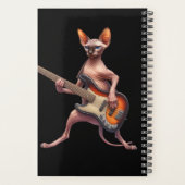 2025 Sphynx Cat Calendar Bass Player Muzikant Planner (Achterkant)