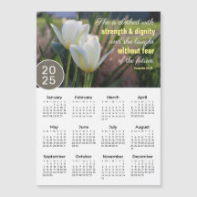 2025 Spreuken 31:25 Tulp Magnetische Kalender