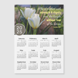 2025 Spreuken 31:25 Tulp Magnetische Kalender