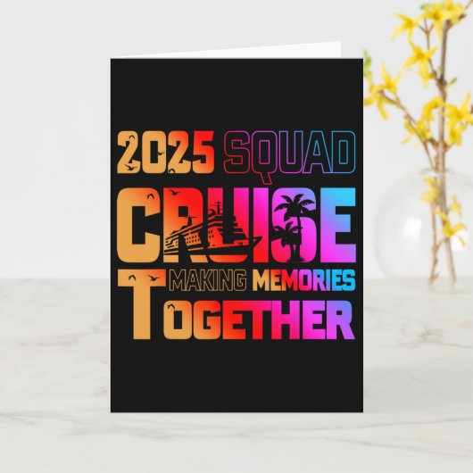 2025 Squad Cruise Making Memory Together Family Va Kaart (Gele Bloem)