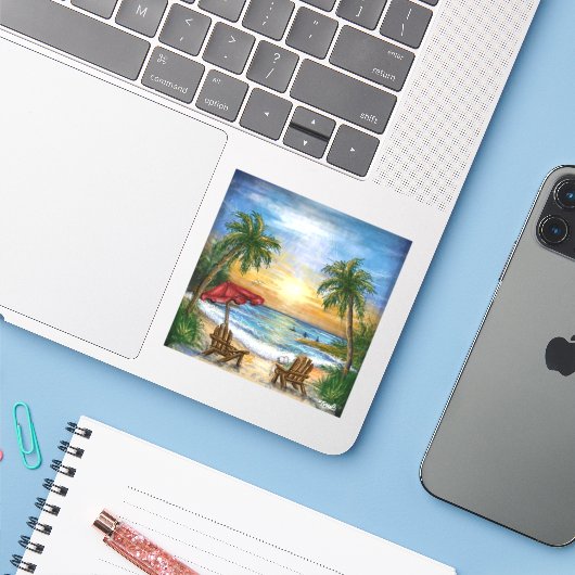 2025 Summer Creativity Contest Miacademy Winnaar Sticker (Laptop met iPhone)