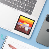 2025 Summer Creativity Contest Miacademy Winnaar Sticker (Laptop met iPhone)