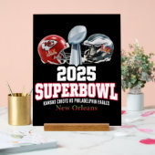 2025 Super Bowl Showdown Acryl Bord (Huwelijk)