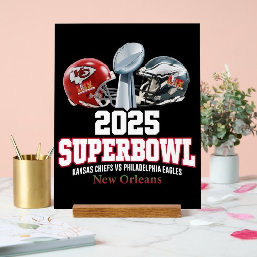 2025 Super Bowl Showdown Acryl Bord (Huwelijk)