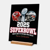 2025 Super Bowl Showdown Acryl Bord (Hoek)