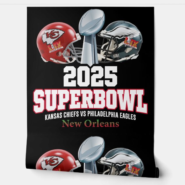 2025 Super Bowl Showdown Behang (Afrollen)