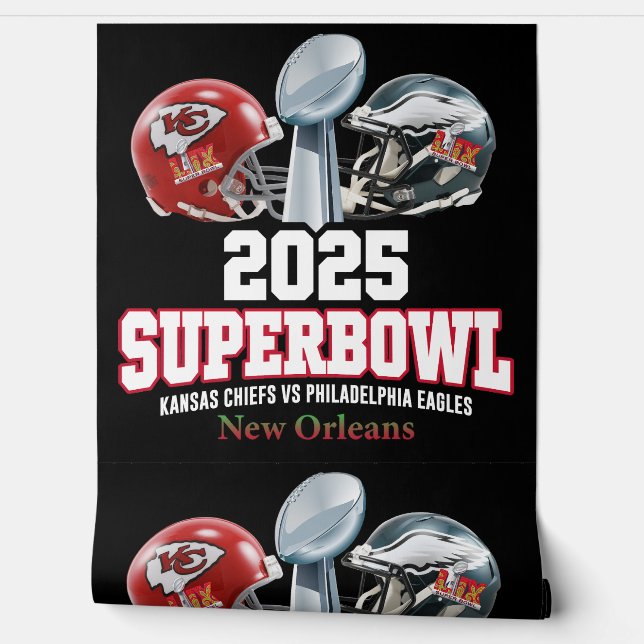 2025 Super Bowl Showdown Behang (Afrollen)