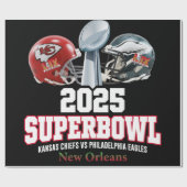 2025 Super Bowl Showdown Cadeaupapier (Vlak)