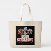 2025 Super Bowl Showdown Grote Tote Bag (Achterkant)