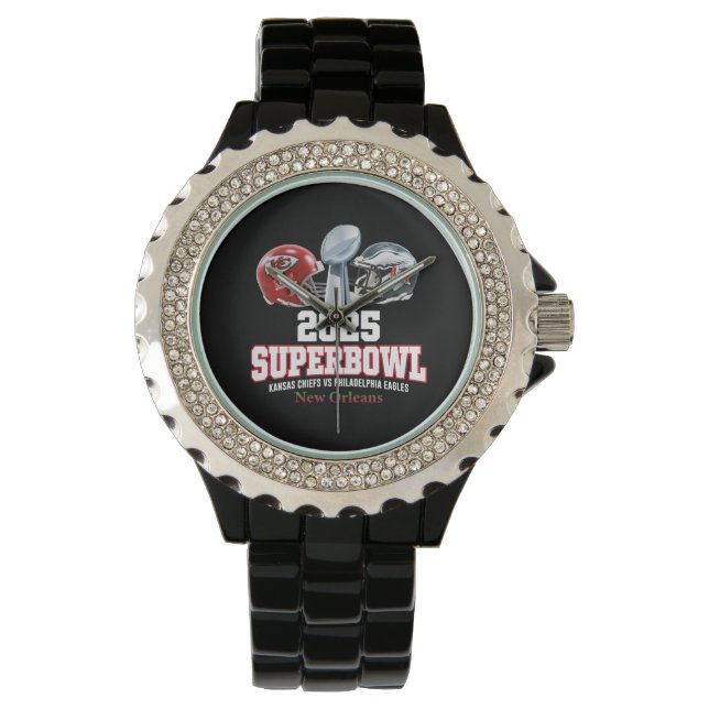2025 Super Bowl Showdown Horloge (Voorkant)