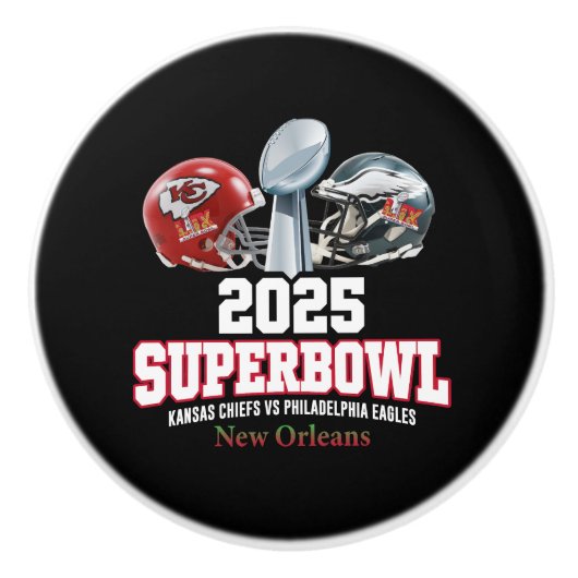 2025 Super Bowl Showdown Keramische Knop (Voorkant)