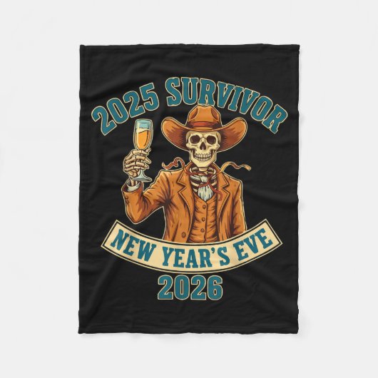 2025 Survivor New Year's Eve 2026  Fleece Deken (Voorkant)