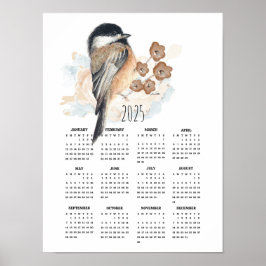 2025 Sweet Chickadee Poster Kalender