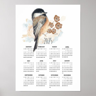 2025 Sweet Chickadee Poster Kalender