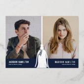 2025 Tassel Joint Photo Graduation Party Folie Uitnodiging (Voorkant)