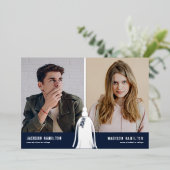 2025 Tassel Joint Photo Graduation Party Folie Uitnodiging (Staand Voorkant)