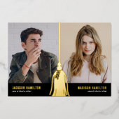 2025 Tassel Joint Photo Graduation Party Folie Uitnodiging (Voorkant)