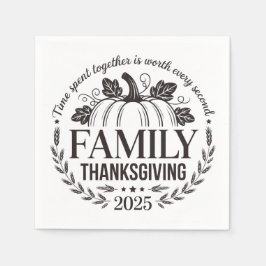 2025 Thanksgiving Familie-erfstuk Ontwerp Servet