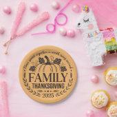 2025 Thanksgiving Family Keepsake Design Papieren Bordje (Feest)