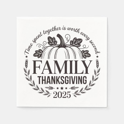2025 Thanksgiving Family Keepsake Design Servet (Voorkant)
