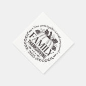 2025 Thanksgiving Family Keepsake Design Servet (Hoek)