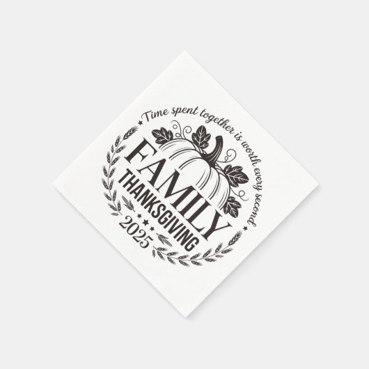 2025 Thanksgiving Family Keepsake Design Servet (Hoek)