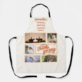 2025 Thanksgiving Fotocollage Familie Matching Schort (Voorkant)