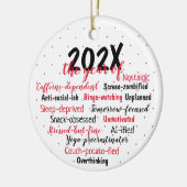 2025 the year of Custom Texts Keramisch Ornament (Links)