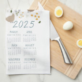 2025 Theedoek Kalender Kip Lover Famyard (Quarter Fold)