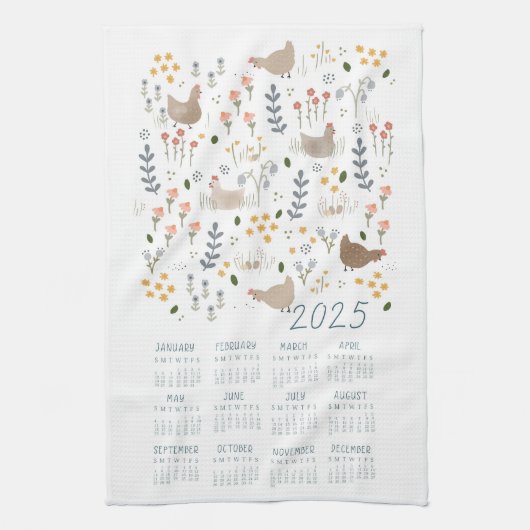 2025 Theedoek Kalender Kip Lover Famyard (Verticaal)