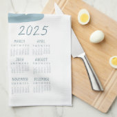 2025 Theedoek Kalender Land Keuken Decor (Quarter Fold)