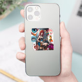 2025 TLES Vierkante Sticker Logo Design (Telefoon)