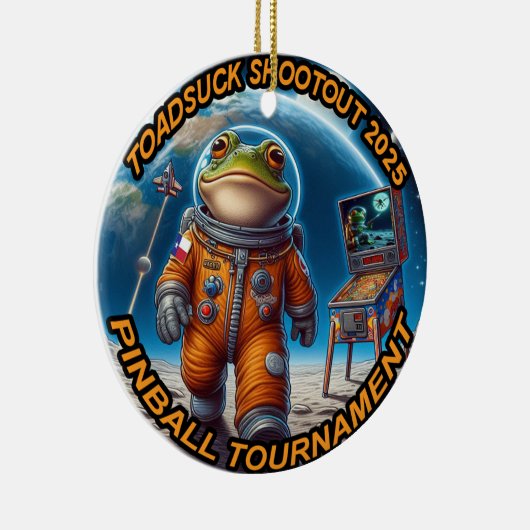 2025 ToadSuck Shootout Kerstversiering Keramisch Ornament (Rechts)