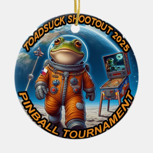 2025 ToadSuck Shootout Kerstversiering Keramisch Ornament (Voorkant)