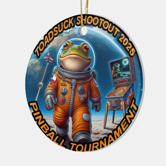 2025 ToadSuck Shootout Kerstversiering Keramisch Ornament (Links)