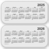 2025 Transparante kalender 2026 door Janz Sticker (Voorkant)