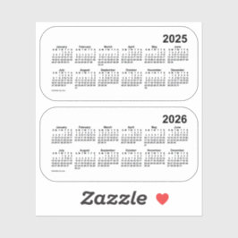 2025 Transparante kalender 2026 door Janz Sticker