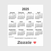 2025 Transparante kalender door Janz Sticker (Vel)