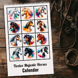 2025 Twaalf Majestueuze Paarden Kalender