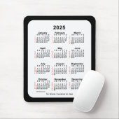 2025 Two Tone Black 52 Week Agenda by Janz Muismat (Met muis)