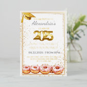 2025 Uitnodiging voor Diplomauitreiking Donuts en (Staand Voorkant)
