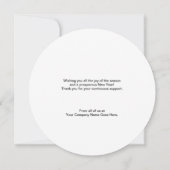 2025 Vakantie Corporate Groene Krans Custom Logo Feestdagenkaart (Achterkant)